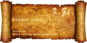 Kotász Zsolt névjegykártya